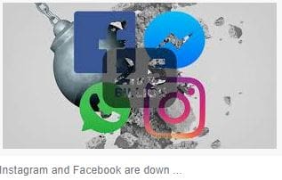 Facebook, instagram and whats app down
